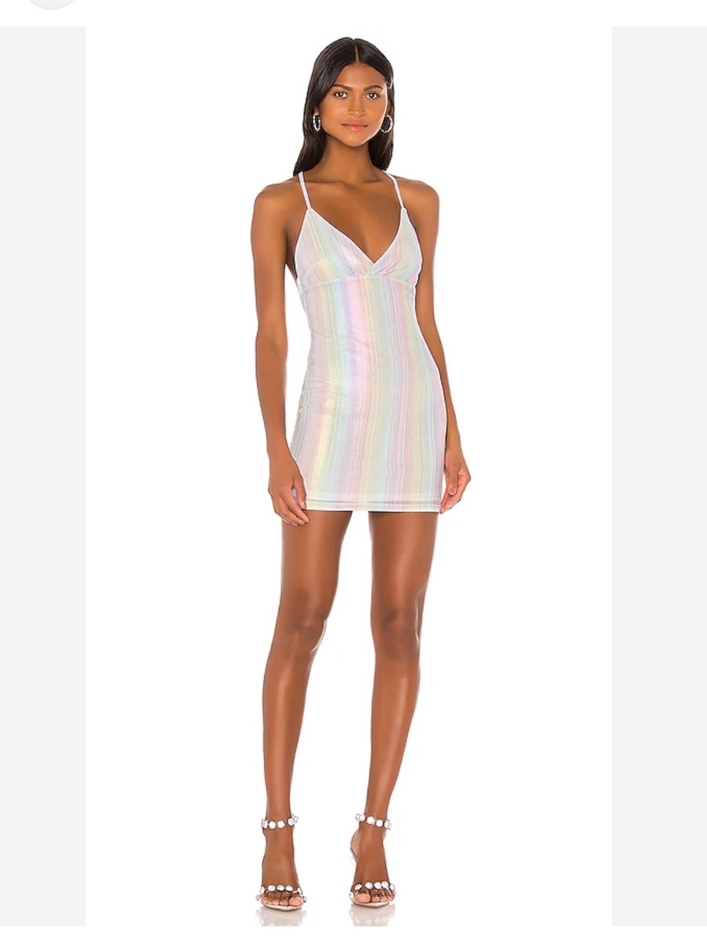 Superdown Nicolette Multi-Color Striped Mini Dress Size XS